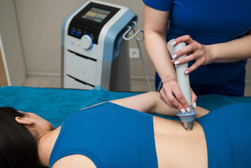 Shockwave Therapy performed on chiropractic patient